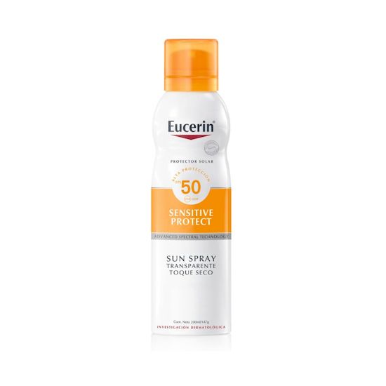 Eucerin sun f50 toque seco spray 200ml transparente