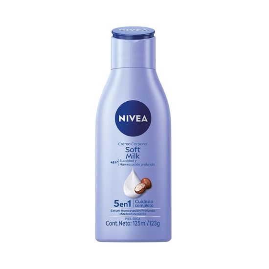 Crema corporal Nivea Soft Milk 5 en 1 Piel seca 125 ml