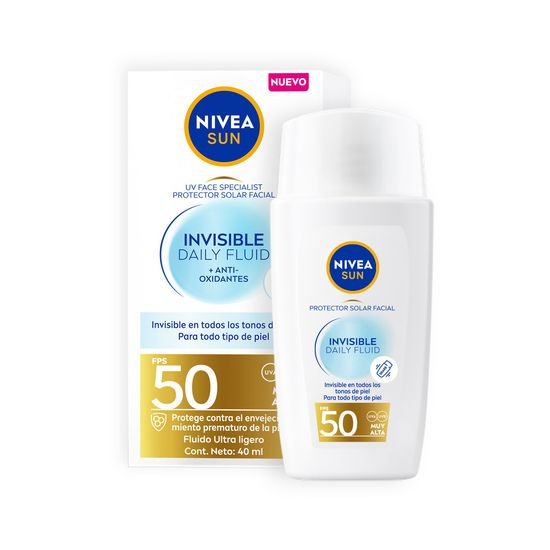 Protector Solar Nivea Sun Invisible Daily Fluid FPS50 40ml