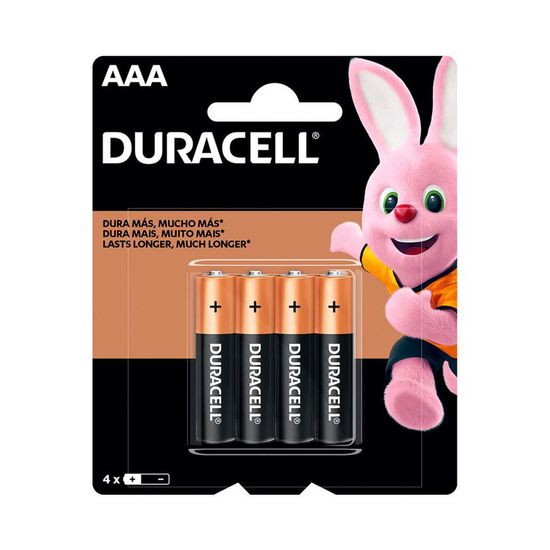 Pilas Duracell AAA 4 unidades