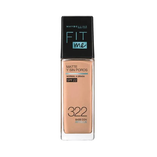 Maybelline Base Maquillaje Fit Me Matte 322-Warm Honey