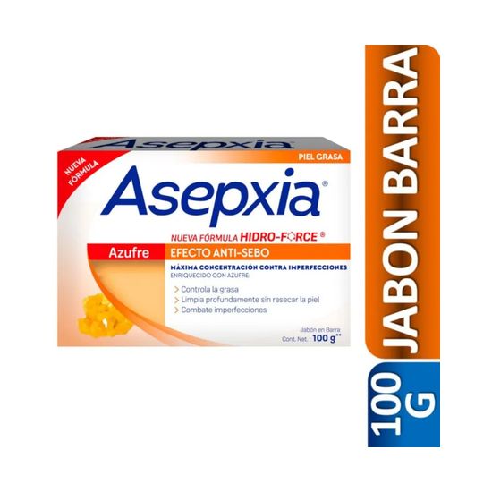 Asepxia Jabon De Tocador 100 gr Hf Azufre