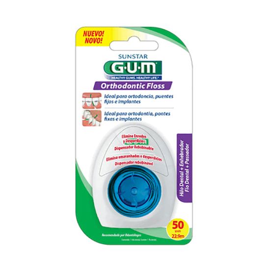 Gum hilo dent flosser orthodont 50 unidades