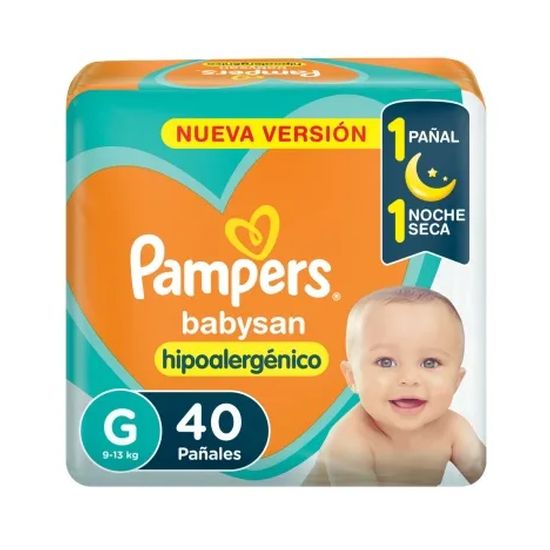 Pañales Pampers Babysan Talle G 40 unidades