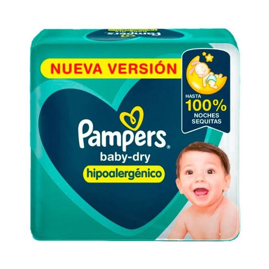 Pampers Pañales Baby Dry Hipoalergénico Talle Mediano 26 Unidades