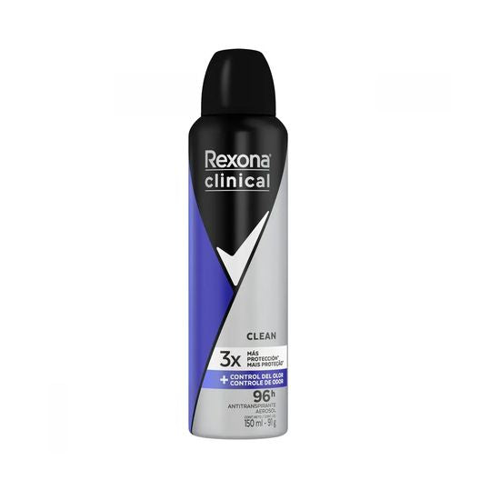 Rexona Clinical Men Antitranspirante Aerosol Clean 150 ml