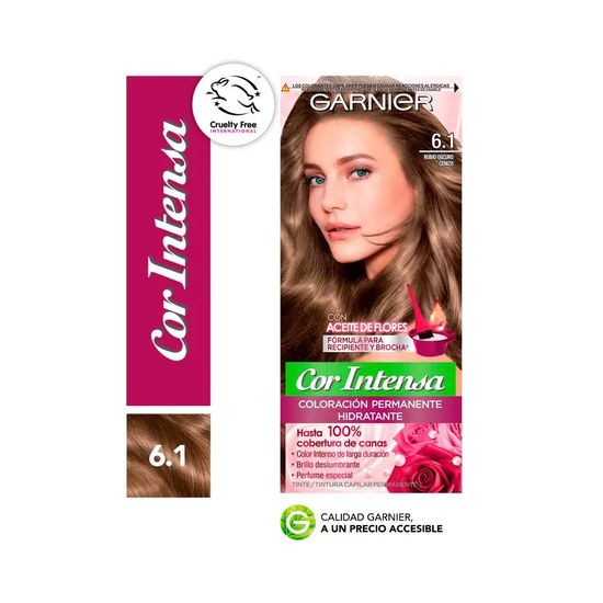 Garnier Cor Intensa tintura para el cabello tono 6.1 Rubio Oscuro Ceniza