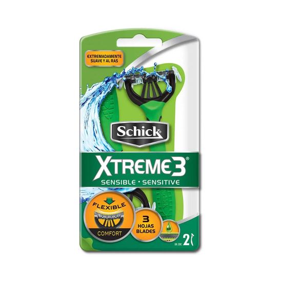 Schick Xtreme3 máquina de afeitar para piel sensible 2 unidades