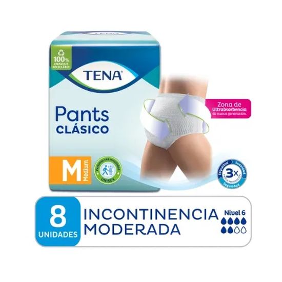 Pañal Adulto Tena Pants clasico medium 8 unidades