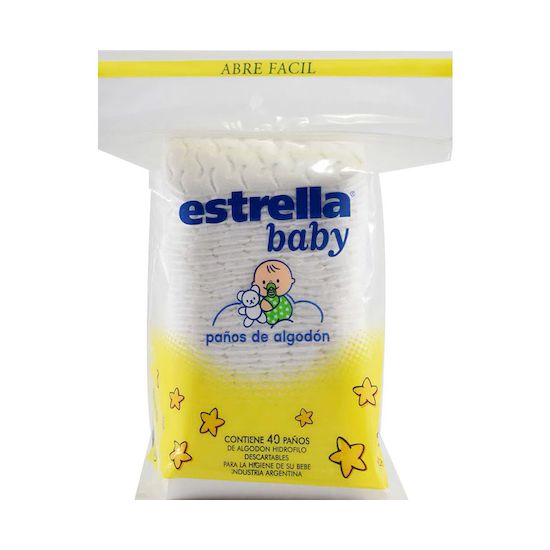 Estrella bebe paños de algodon 40 unidades