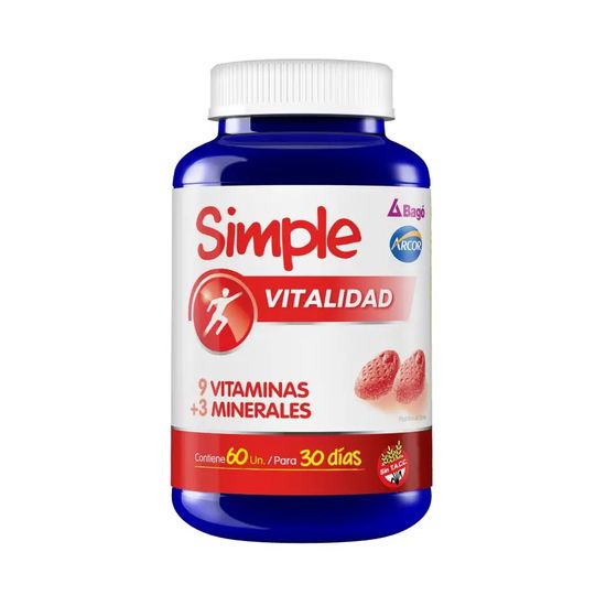 Simple Suplemento Vitamínico 60 unidades Vitalidad