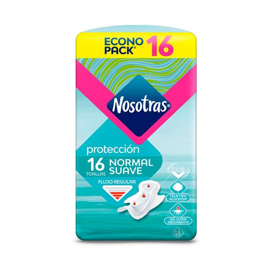 Nosotras normal  suave econo pack 16 unidades