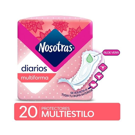 Protectores Diarios Nosotras Multiestilo con Aloe 20