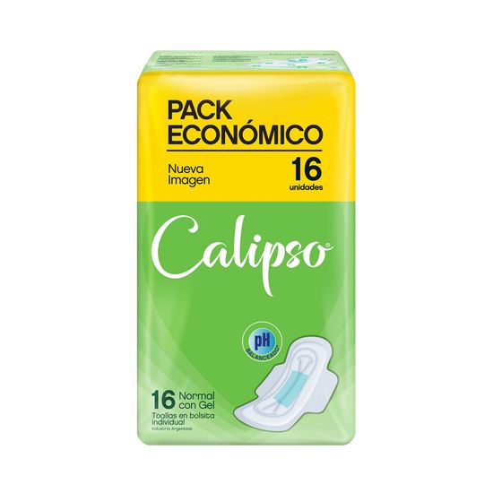 Calipso Toalla Higienico Con Alas Normal 16 unidades Calendula