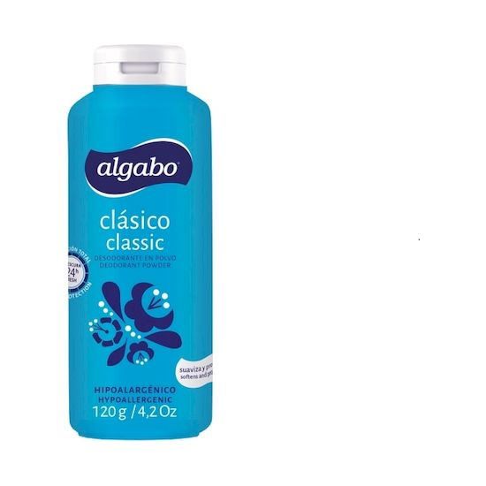 Algabo desodorante en polvo celeste 180 gr talco