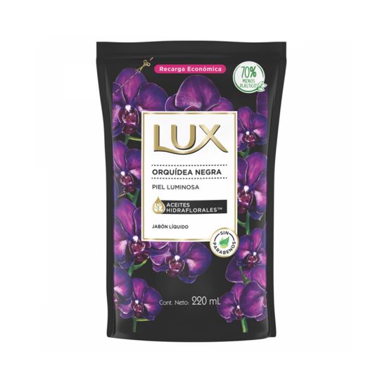 Lux jabon liquido 220 ml doy pack orquidea negra