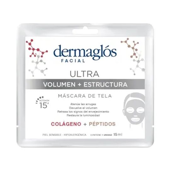 Dermaglos Facial Ultra Mascara de tela Volumen Estructura 15ml