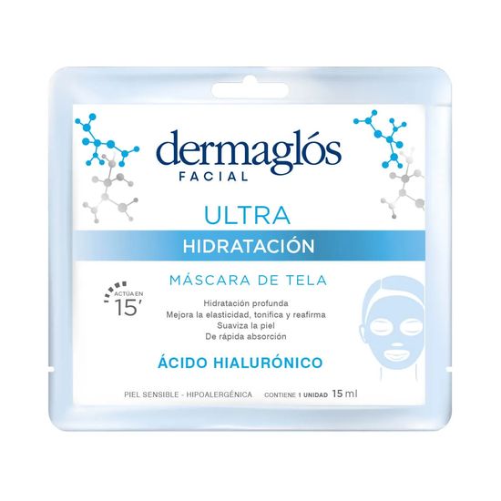 Dermaglos Facial Ultra Mascara de tela Hidratacion 15ml