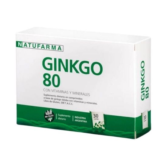 Ginkgo biloba 80 mg natufarma 30 comprimidos