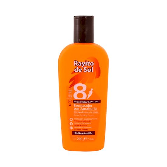 Rayito de sol f8 bronceador con zanahoria 200 ml