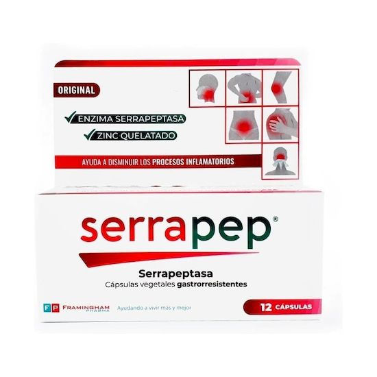 Serrapep vegetales 12 capsulas