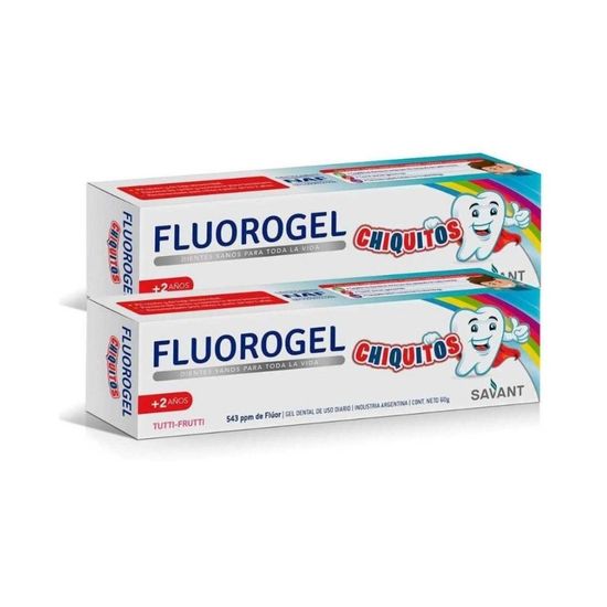 Fluorogel Chiquitos Gel Tutti Fruti 2 unidades 60 gr