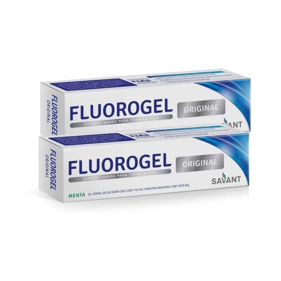 Fluorogel Original Menta Gel Dental Con Fluor 60g 2 Unidades