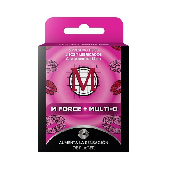 Preservativos M Force Multi O Con Lubricante Termogénico 3 unidades