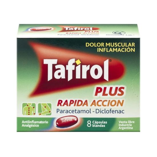 Tafirol Plus Rapida Accion 8 capsulas blandas