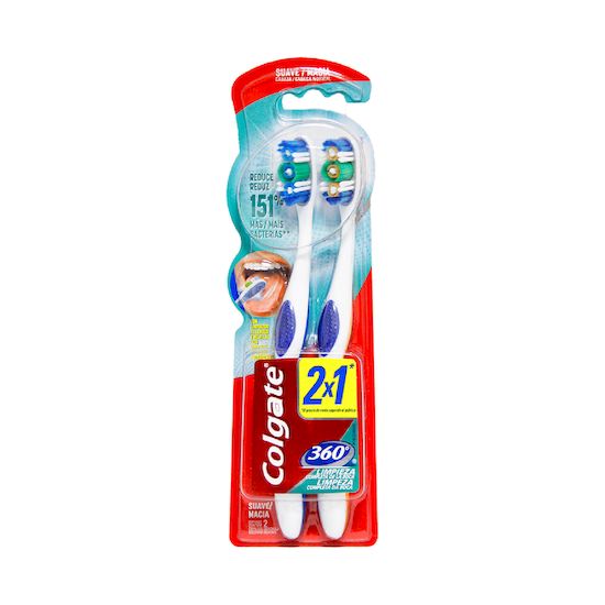 Colgate cepillo 360º suave 2 unidades