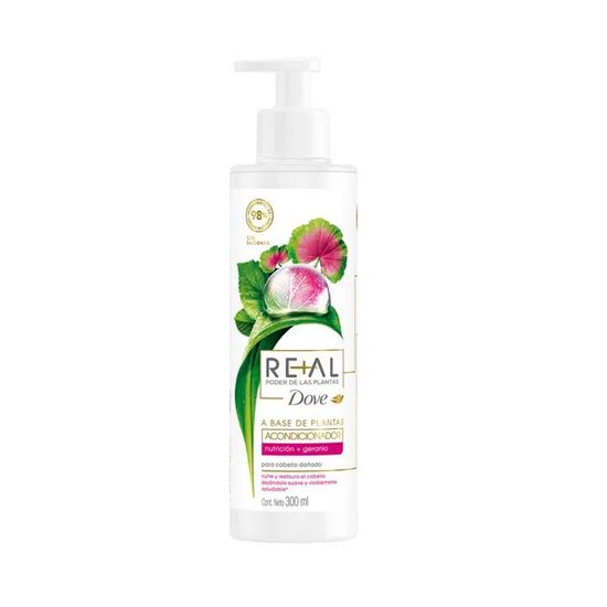 Dove real acondicionador  nutricion+geranio  300 ml