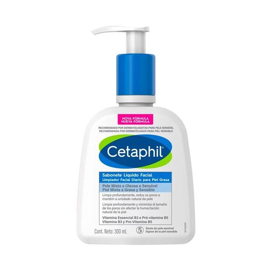 Cetaphil limpiador facial para piel grasa en gel 300 ml