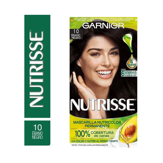 Garnier Nutrisse Kit de Coloracion 10 negro Ebano 1