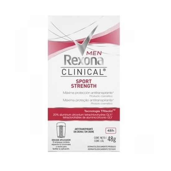 Rexona desodorante clinical crema 48 gr sport strenght